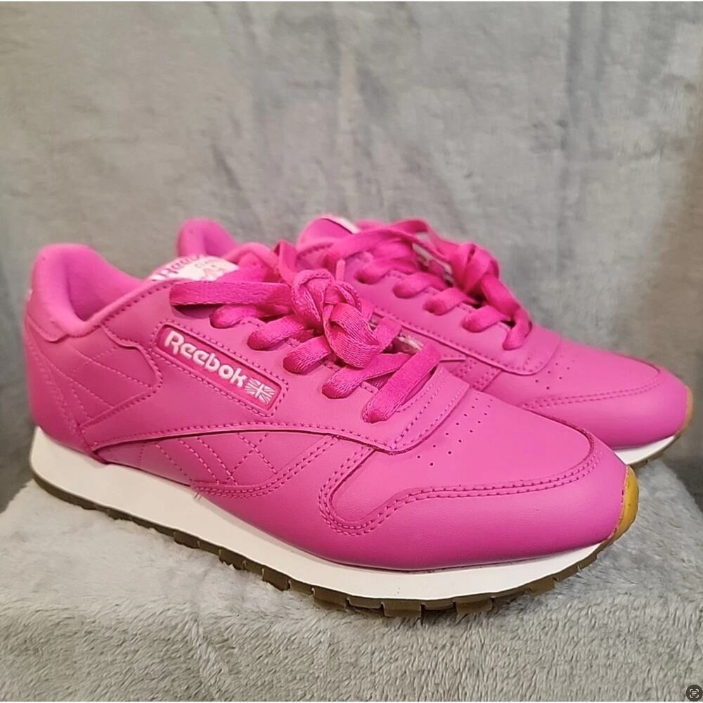 Reebok Classic Leather Low BUBBLEGUM Pink FW9615 SIZE 7.5